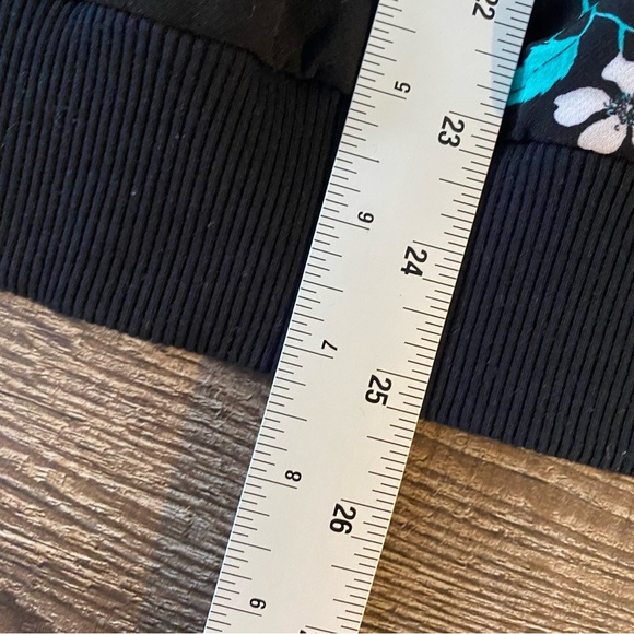 Lane Bryant Jacket Women Size 26 Floral Black Pink Full Zip Lightweight Coat - Picture 11 of 12